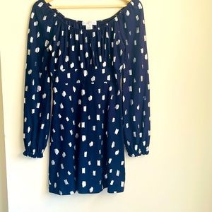 Cute Dark Blue Skater Dress- S (Only worn few times)